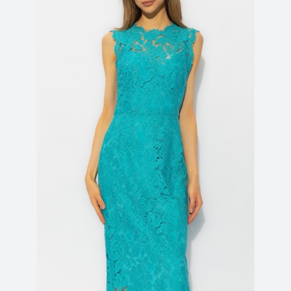 Dolce & Gabbana Women’s Dolce & Gabbana Floral-Lace Scallop Edge Sleeveless Midi